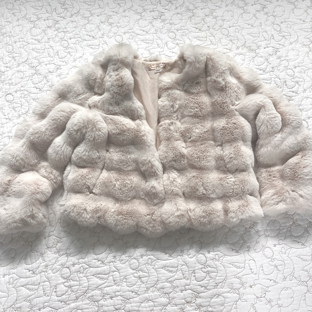 White fur coat
